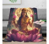 NGGADIWEG stampa 3D divine goddess meditation coperta in pile microfibra biancheria da letto lavabile in lavatrice plaid in pile morbido per studenti universitari spiritual arte 50x60inch(127x152cm)