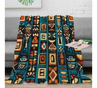 NGGADIWEG stampa 3D Ethnic patterns coperta da letto microfibra biancheria da letto lavabile plaid da letto morbido e caldo anti-pilling per uso notturno African tribal design 80×90inch(200x230cm)