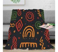 NGGADIWEG stampa 3D Ethnic patterns coperta da riposo microfibra biancheria da letto anti-pilling coperta da relax morbida e calda non perde pelo per relax African tribal design 60x80inch(150x200cm)