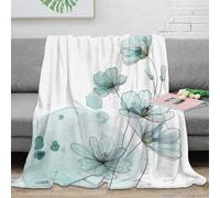 NGGADIWEG stampa 3D Floral design coperta da divano microfibra biancheria da letto non perde pelo coperta da relax morbida per regali per serate relax Watercolor botanical 60x80inch(150x200cm)