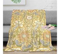 NGGADIWEG stampa 3D FloralPattern coperta per aria condizionata biancheria da letto anti-pilling plaid per estate morbido per regali per case climatizzate ArtNouveauStyle 50x60inch(127x152cm)