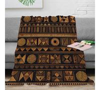 NGGADIWEG stampa 3D geometric patterns plaid microfibra biancheria da letto anti-pilling e morbido coperta per aria condizionata soffice non perde pelo per estate African tribal 50x60inch(127x152cm)