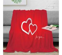 NGGADIWEG stampa 3D heart symbol plaid microfibra biancheria da letto morbido e caldo coperta per aria condizionata soffice anti-pilling per interni romantic design 40x50inch(100x130cm)