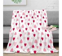 NGGADIWEG stampa 3D HeartPattern coperta da riposo microfibra biancheria da letto anti-pilling coperta da relax morbida e calda non perde pelo per relax RomanticValentineStyle 40x50inch(100x130cm)