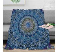 NGGADIWEG stampa 3D mandala pattern plaid termico microfibra biancheria da letto isolante coperta per aria condizionata morbida e soffice per ambienti climatizzati bohemian arte 50x60inch(127x152cm)