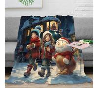 NGGADIWEG stampa 3D Natale children coperta da pisolino microfibra biancheria da letto morbida coperta da ufficio anti-pilling per neo laureati in lavoro inverno festive 40x50inch(100x130cm)