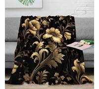 NGGADIWEG stampa 3D Ornate flowers coperta da letto microfibra biancheria da letto anti-pilling coperta da letto calda per regali per single e coppie Baroque floreale design 40x50inch(100x130cm)