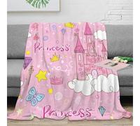 NGGADIWEG stampa 3D Princess castle coperta termica microfibra biancheria da letto non perde pelo coperta da letto calda per giovani in notti fredde cartoon fairy tale 80×90inch(200x230cm)