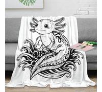 NGGADIWEG stampa 3D tattoo design coperta in pile microfibra biancheria da letto morbida e calda plaid in pile non perde pelo per giovani amanti del comfort black and 60x80inch(150x200cm)