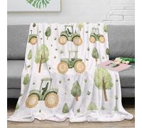 NGGADIWEG stampa 3D Tractors and tr coperta per tutte le stagioni biancheria da letto versatile coperta in pile anti-pilling non perde pelo per tutto l'anno Watercolor fattoria 70×80inch(180x200cm)