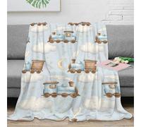 NGGADIWEG stampa 3D Train pattern coperta da salotto microfibra biancheria da letto anti-pilling plaid da salotto caldo per giovani in soggiorno Children's nursery design 50x60inch(127x152cm)