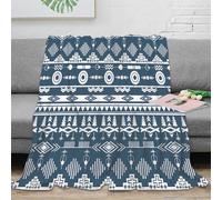 NGGADIWEG stampa 3D tribal patterns coperta microfibra biancheria da letto lavabile in lavatrice plaid anti-pilling per studenti fuori sede ethnic geometric design 40x50inch(100x130cm)