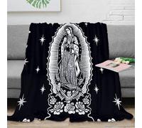 NGGADIWEG stampa 3D Virgin Mary coperta da ufficio microfibra biancheria da letto anti-pilling coperta da riposo calda per lavoratori giovani religious iconography 40x50inch(100x130cm)
