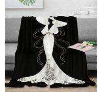 NGGADIWEG stampa 3D woman silhouette coperta microfibra biancheria da letto compatta e morbida coperta da viaggio leggera per regali per amici viaggiatori vintage fashion 60x80inch(150x200cm)