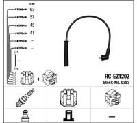NGK 0353 Kit cavi candele 4 per MAZDA DEMIO (DW) per SUBARU JUSTY II (JMA, MS)