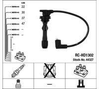 NGK 44327 Kit cavi candele 4 per HYUNDAI i10 (PA) per KIA RIO III (UB)