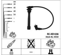 NGK 44332 Kit cavi candele 4 per HYUNDAI GETZ (TB) per KIA RIO II (JB)