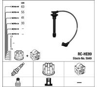 NGK 5049 Kit cavi candele 4 per HONDA PRELUDE V (BB) PRELUDE IV (BB)