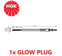 NGK 5207 Metallo 11V 4A 1.0 Ohm Motore Diesel Candeletta Accensione YE05