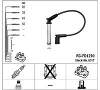 NGK 6317 Kit cavi accensione per FORD