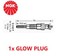 NGK 6327 Metallo 11V 7.5A 0.2 Ohm Motore Diesel Candeletta Accensione Y-112T