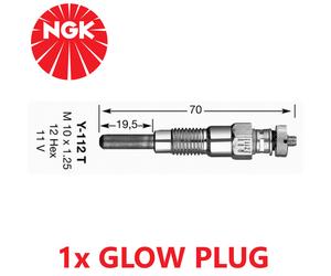 NGK 6327 Metallo 11V 7.5A 0.2 Ohm Motore Diesel Candeletta Accensione Y-112T