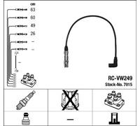 NGK 7015 Kit cavi accensione per AUDI,SEAT,SKODA,VW