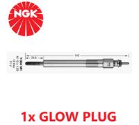 NGK 7995 Metal 11V 5.5A 1.0 Ohm Riscaldatore Per Motore Diesel Glow Plug Y-904M1