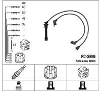 NGK 8068 Kit cavi accensione per SUZUKI