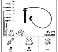 NGK Kit cavi candele 8474 (RC-HE73) per Honda Civic V hatchback e tre volumi