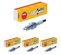 NGK Candela accensione 90318 Elettrodo centrale-Nichel 1 Elettrodo di massa schermato/a 5 kOhm con sede-tenuta piatta Apertura chiave: 16 mm Lunghezza filettatura: 19,0mm (Confezione da 4)