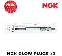 Ngk Candela Di Accensione - Per Peugeot Partner Origin 5F MPV 2.0 HDI (2000-08)