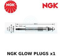 CANDELETTA ACCENSIONE NGK FORD FOCUS I 1.8 TDCI DI TDDI TURBO DIESEL Y-524J