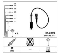 NGK Cavo Candela Per Mercedes 124 E-Class Sl Ssangyong Rexton
