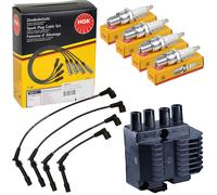 NGK Kit Cavi Accensione+Induttore+Candele Adatto A per 1.2+1.4 Opel Corsa B