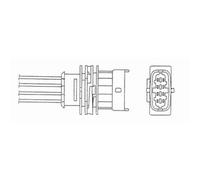 NGK Sonda Controllo Lambda Adatto A per Opel Corsa B 1.0i 12V 1.2i 16V 1.2