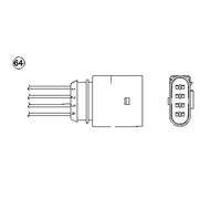 NGK Sonda Lambda 4 Fili Regolazione O2 per VW Lupo 1.4 16V 1886