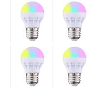ngnsky Lampadina LED E27 RGBW che cambia colore, 2700 K, luce bianca calda, 16 colori a scelta, memoria e telecomando a infrarossi (4 Packs)