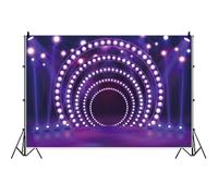 NGNVKDID 10x6.5ft Stage Concert Backdrop Lighting Nightclub Musical Hall Club Background for Live Show Carnival Sing Dance Performance Scene Party Decor Little Star Birthday Party Supplies