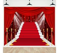 NGNVKDID 10x8ft VIP Backdrop Red Carpet Curtain Photography Background Glitter Movie Night Event Decorations Banner Film Stage Celebrity Birthday Party Photo Booth Props Studio Home Decor