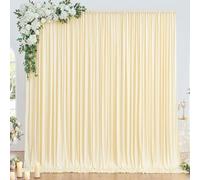 NGNVKDID 30ft x 10ft Wrinkle Free Black Backdrop Curtains for Parties, Thick Polyester Black Photo Backdrop Drapes Panels for Birthday Wedding Party Photography Background(Champagne,10ftx10ft)