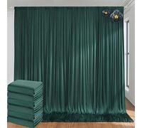 NGNVKDID 30ft x 10ft Wrinkle Free Black Backdrop Curtains for Parties, Thick Polyester Black Photo Backdrop Drapes Panels for Birthday Wedding Party Photography Background(Hunter Green,30ftx10ft)