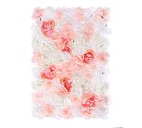 NGNVKDID Artificial Flower Wall, Artificial Flower Wall Silk Rose, Used for Wedding BACKGROUND-2416 INCHES, Rayon Flower Wall, Used for Party, Church Wall, Stage Background Decoration,(Fruit Powder)