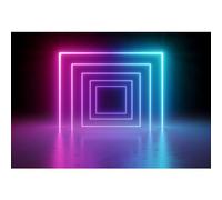 NGNVKDID Neon Tunnel Backdrop 10x8ft Fabric Gradient Stage Backdrop Live Video Background Glow Party Wedding Pictures Background 3D Dance Show Photos