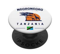 Ngorongoro Conservation Area Parco Nazionale Tanzania Safari PopSockets PopGrip Adesivo
