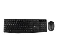 NGS Allure Kit, QWERTY, ES tastiera Mouse incluso RF Wireless Spagnolo Nero NEW