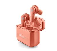 NGS ARTICA BLOOM CORAL - Auricolari senza fili, compatibili con TWS e Bluetooth fino a 24 ore, comandi touch, USB Type-C, base di ricarica, Corallo