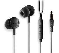NGS Cross Drift Black - Cuffie Intraurali con Microfono e Controllo del Volume, Cavo 120 cm, Jack 3,5 mm, Vivavoce con Pulsante Multifunzione e Assistente vocale, Suono di alta qualità