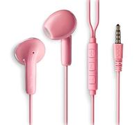 NGS Cross Flip Pink - Cuffie Intraurali con Microfono e Pulsante Multifunzione, Controllo Musica e Chiamate Cavo 120 cm, Jack 3,5 mm