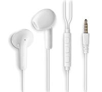 Auricolari NGS Cross Flip con filo Jack 3.5 mm con microfono e controllo, bianchi